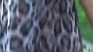 Sexy Brunette Teen Kattye Flashing Boobs and Pussy at the Park