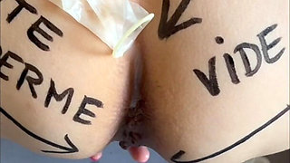 Ass Fuck Me Like an Empty Balls I'm a Whore to Cum Writing on Slut Body