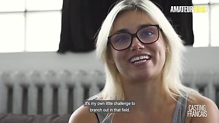 French girl Gaby gets to rite and ride this sex casting.