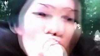 Tiny Kaiya Lynn Stretches Her Holes Wide with a Monster Toy Outdoors