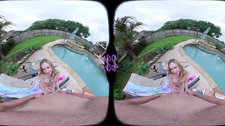 Kori stunning skinny amateur blonde girl outdoor posing