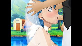 Bulma gets a filthy facefuck in her wedding sundress