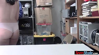 Nervous teen shoplifter fucked her way out of trouble