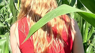 Cheap Teen Slut Gets Fuck and Facial in Cornfield