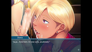 Oh, Yes! Kasshoku Bitch Hitozuma no Seiyoku Kaishou. A brunette milf helps the protagonist lose his virginity. Sub Spanish Part 1