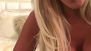 Gorgeous Horny Blonde Brittany Andrews Rubs Her Pussy While Moaning!