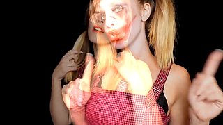 Platinum-blonde goddess Yourgoddess01 turns into a bad girl in this wild femdom scene