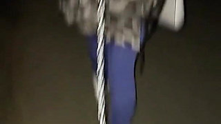 Public Humiliating Chastity Walk on a Leash Attached to His Locked Cock
