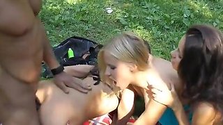 Ass fucking at sex picnic in the woods