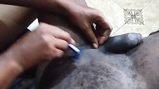 Dick shaving wife