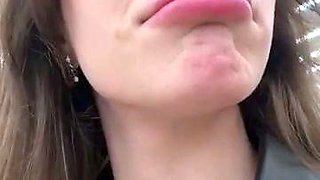 Blonde amateur babe fucking POV in public
