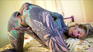 Tat Doll Jerking, Finger-tickling Her Vag And Donk