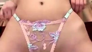 Blonde tight pussy babe solo toy fun in glamour masturbation