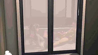 Hot 3D redhead licking a pussy while getting fucked