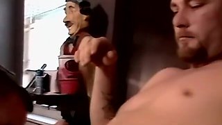 JoeSchmoeXXX.com - Bearded amateur guy smokes while getting his dick blown