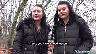 Fake agent fucks teen twin sisters for money