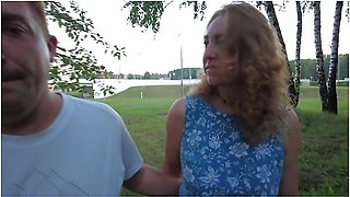 Marta Bellefleur - A Couple, In Plain Sight, Engaged In Extreme Sex In A Clearing Near The Road