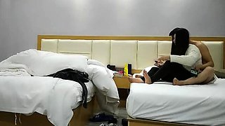 Cute teen captured by hidden cam in massage room