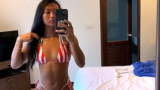 Amateur asian teen licks ass and sucks cock