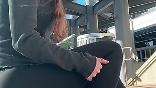 Finding a Spot at the Mall to Cum Hard Orgasm Outdoors