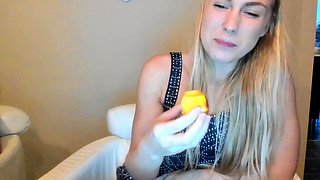 Curly Blonde Teen Records Solo Dildo Masturbation More at