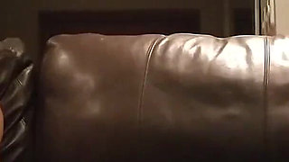 Fucking My Slutty Wife on the Leather Sofa