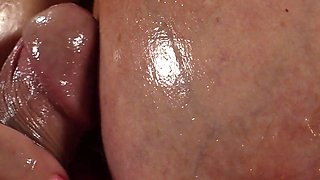 Saggy Tits Massage with Sperm Rain on My Mega Tits