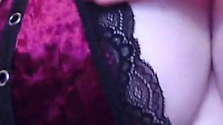 Huge Tits in Sexy Velvet Bra