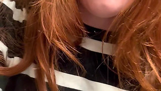 She Just Had to Touch Her Pussy!! Naughty Public Bathroom Masturbation