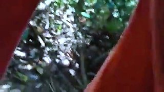 Bearded Daddy Sucks Outdoors