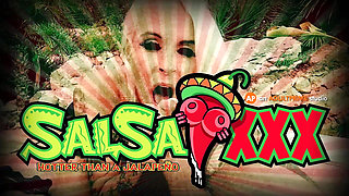 German Latina Lia Amalia Gets Nailed On The Stairs at SalsaXXX