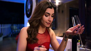 Indian pair celebrating their anniversary inside bedroom