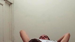 Fitness Yoga for Nudists. Hairy MILF Doing Yoga Naked in a Nudist Gym. Incredible View