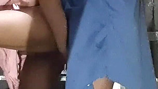 Risky Public, Fucking My Neighbor at the Terrace Almost Caught