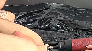 Fucking my husband slave with a fuck machine