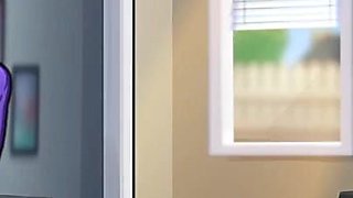 Sexy Roommate Jenny Getting Nude Showing Her Huge Boobs, Huge Tits Slut Teasing - Summertime Saga 09