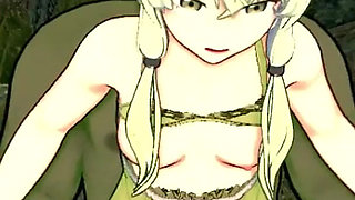 Elf Archer Gets Fucked in the Forest by a Goblin
