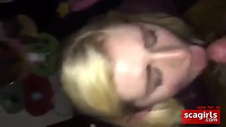 18 Year Old College Emo Teen Gives Blowjob With Cumshot