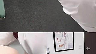 Perv Doctor - Ginger Teen Who Discovered Her Health Insurance Expired Pays Her Doctor with Pussy Instead