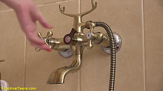 skinny Vivian Grace first anal experience