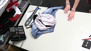 Busty ash-blonde gives a deep oral pleasure to her chief in
