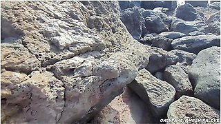 Pov: Risky Public Blowjob, My Readhead Girlfriend Sucks My Dick On The Beach (dia Ita)