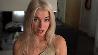 Naughty blonde enjoys some BDSM spanking