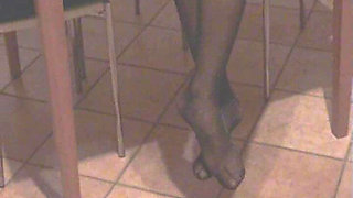 Black Stockings Shoeplay