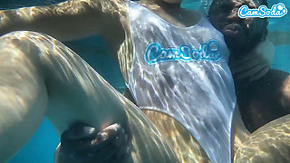 Underwater Pool Sex Slimthick Ebony Gets Pounded by Massive BBC