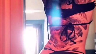 Cute curly brunette solo webcam masturbation