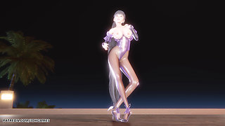 [mmd] Le Sserafim - Smart Eve Sexy Striptease Star Blade Hentai Uncensored 4K 60fps