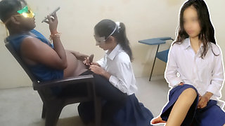 Student Riya sucks Big cock of teacher and gets fucked by him