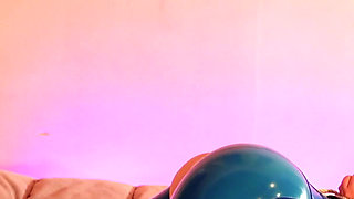 Latex bondage escape, sexy MILF submissive in rubber with gag