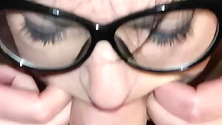 Cock Loving Mature Whore Gags on Thick Cock